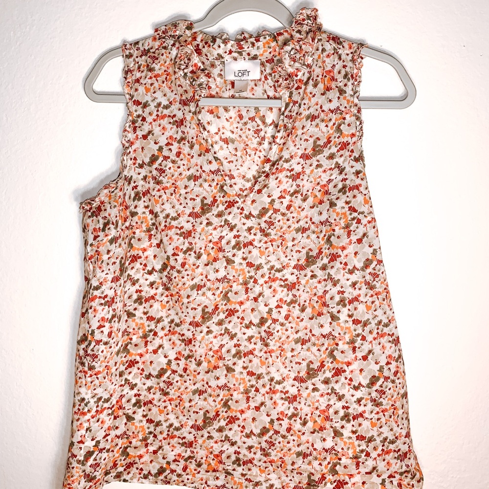 LOFT Floral Blouse, M, NWOT